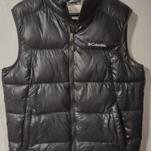Men's Columbia Pike Lake Storm Thermal Omni-Heat Black Puffer Vest Size Large